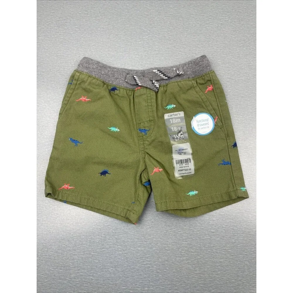 Carter's Baby Boy Pull-On Shorts  Dino Print Size 18M